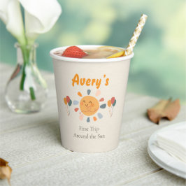 Boho 1st Birthday ファーストトリップアラウンドザサン 初めての誕生日  紙コップ