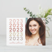 Boho 2023写真卒業フラットアナウンスメントカード 案内状 (スタンド正面)