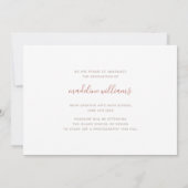 Boho 2023写真卒業フラットアナウンスメントカード 案内状 (裏面)