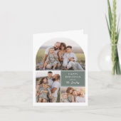 Boho 3モダンフォトコラージュArchクリスマスフォト シーズンカード (正面)