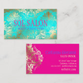 Boho 311のSOLのターコイズのスパ、サロンまたはブティック 名刺 (正面/裏面)