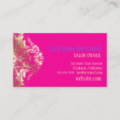 Boho 311のSOLのターコイズのスパ、サロンまたはブティック 名刺 (裏面)