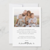 Boho 4モダンフォトアーチFeliz Navidadクリスマス シーズンカード (裏面)