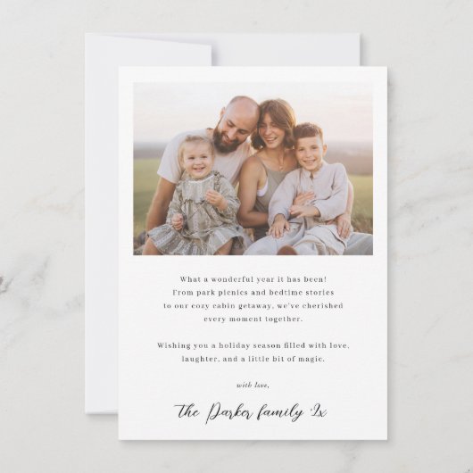 Boho 4モダンフォトコラージュArchクリスマスフォト シーズンカード (裏面)