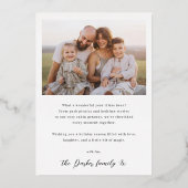 Boho 4モダンフォトコラージュArchクリスマスフォト 箔シーズンカード (裏面)