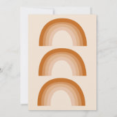 Boho 70sレインボーテラコッタカップル赤ちゃんシャワー 招待状 (裏面)