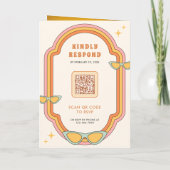 Boho 70s Retro Colorful Groovy Frame Wedding 招待状 (裏面)