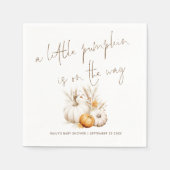 Boho A小さなかぼちゃが途中の赤ちゃんシャワー スタンダードカクテルナプキン (正面)