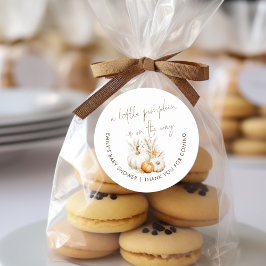 Boho A Little Pumpkinが赤ちゃんシャワー感謝していを途中 ラウンドシール