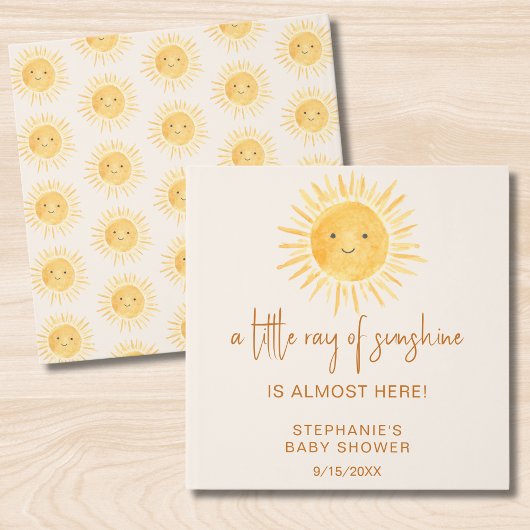 Boho A Little Ray of Sunshine Baby Shower ゲストブック