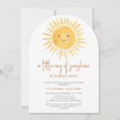 Boho A Little Ray of Sunshine Baby Shower Arch 招待状 (正面)