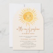 Boho A Little Ray of Sunshine Baby Shower Arch 招待状 (正面)