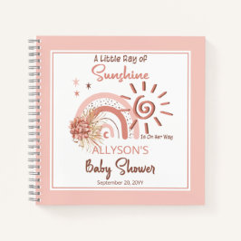 Boho A Little Ray of Sunshine Girl Baby Shower ノートブック