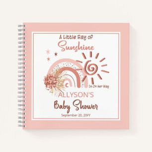 Boho A Little Ray of Sunshine Girl Baby Shower ノートブック
