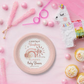 Boho A Little Ray of Sunshine Girl Baby Shower ペーパープレート (パーティー)