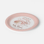 Boho A Little Ray of Sunshine Girl Baby Shower ペーパープレート (アングル)