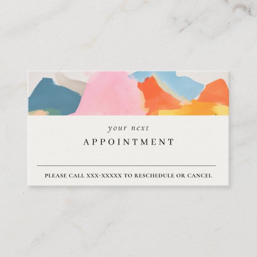 Boho Abstarct Moutain Landscape Appointment 名刺 (正面)