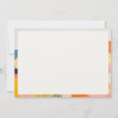Boho Abstarct Moutain Landscape Pink Blue Orange ノートカード (裏面)