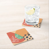 Boho abstract artwork スクエアペーパーコースター (インサイチュ)