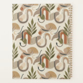 Boho Abstract Botanical Notebook Cover Background プランナー手帳 (裏面)