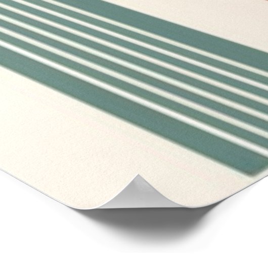 Boho Abstract Botanical Retro Minimal Art  ポスター (角)