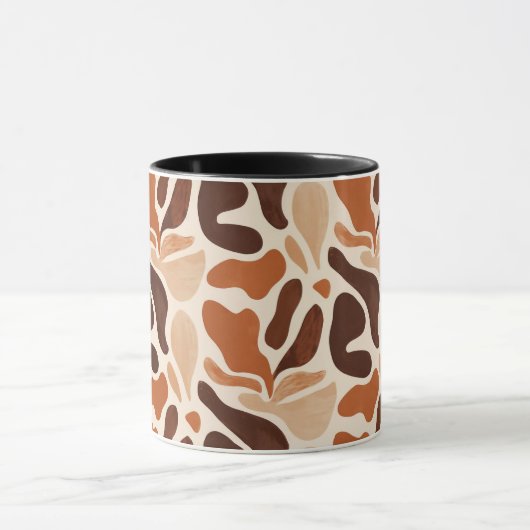 Boho Abstract Flow Mug – Soft Shape Composition マグカップ (中央)
