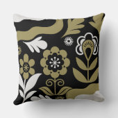 Boho Abstract Flower Art クッション (裏面)