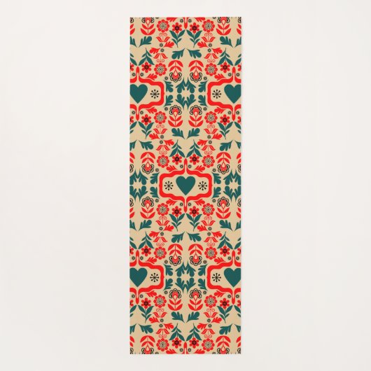 Boho Abstract Flower Art ヨガマット (裏面)