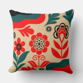 Boho Abstract Flower Wall Art クッション (正面)
