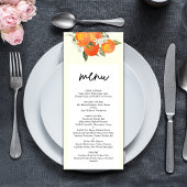 Boho Abstract Orange Garden Wedding メニュー