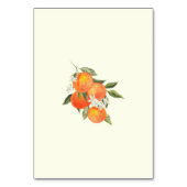 Boho Abstract Orange Garden Wedding Seating テーブルナンバー (裏面)