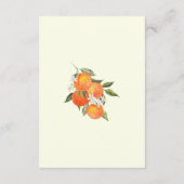 Boho Abstract Orange Wedding Details エンクロージャーカード (裏面)