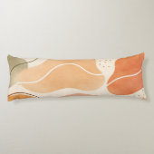 Boho Abstract Organic Body Pillow - Earthy  ボディピロー (裏面)