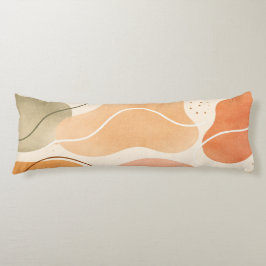 Boho Abstract Organic Body Pillow - Earthy ボディピロー