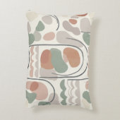 Boho Abstract Organic Shape Pillow - Earthy  アクセントクッション (裏面(縦))
