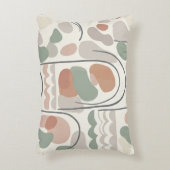 Boho Abstract Organic Shape Pillow - Earthy  アクセントクッション (正面(垂直))