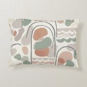 Boho Abstract Organic Shape Pillow - Earthy  アクセントクッション (裏面)