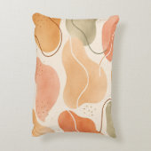 Boho Abstract Organic Shape Pillow - Earthy アクセントクッション (裏面(縦))