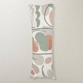 Boho Abstract Organic Shape Pillow - Earthy  ボディピロー (正面縦)