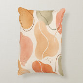 Boho Abstract Organic Shape Pillow - Earthy Terrac アクセントクッション (裏面(縦))
