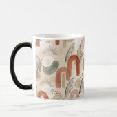 Boho Abstract Pillow & Mug - Terracotta Sage Neutr モーフィングマグカップ (左)