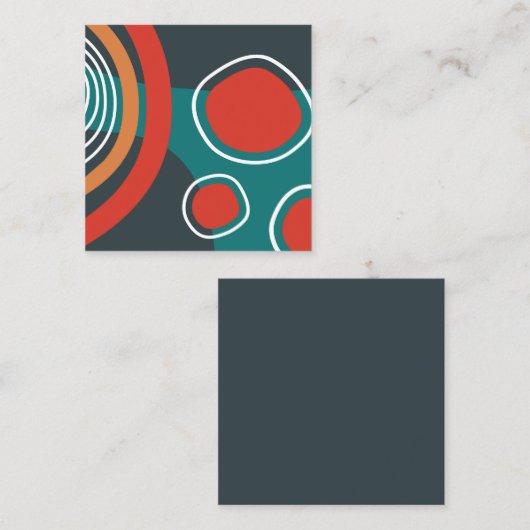 Boho abstract shapes art スクエア名刺 (正面/裏面)