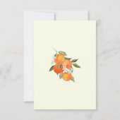Boho Abstract Sketchy Orange Garden Wedding 出欠カード (裏面)