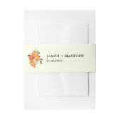 Boho Abstract Sketchy Orange Garden Wedding 招待状ベリーバンド (正面例)