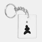 Boho abstract Stone and Sun キーホルダー (正面左)