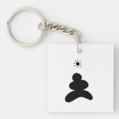 Boho abstract Stone and Sun キーホルダー (正面)