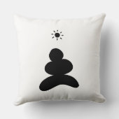 Boho abstract Stone and Sun クッション (裏面)