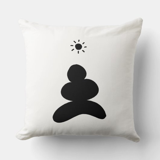 Boho abstract Stone and Sun クッション (正面)