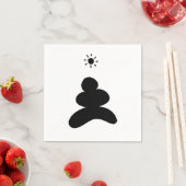 Boho abstract Stone and Sun スタンダードカクテルナプキン (インサイチュ)