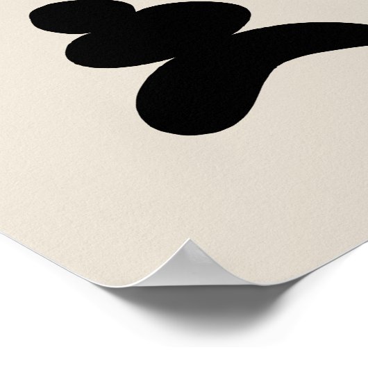 Boho abstract Stone and Sun ポスター (角)